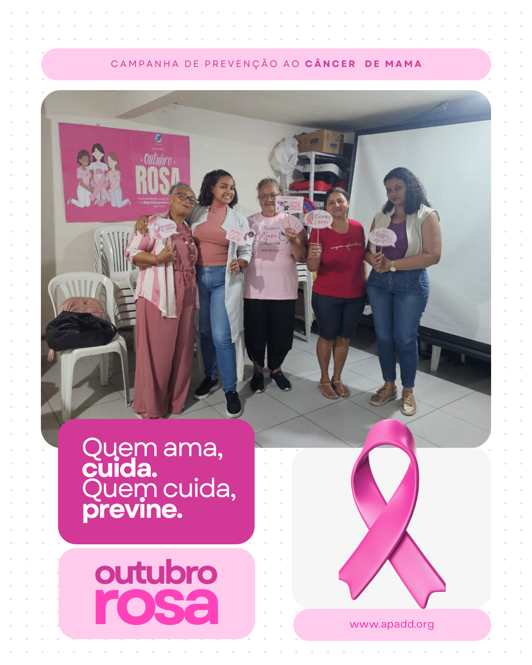 OUTUBRO ROSA: Mês de Conscientização e prevenção ao câncer de mama
