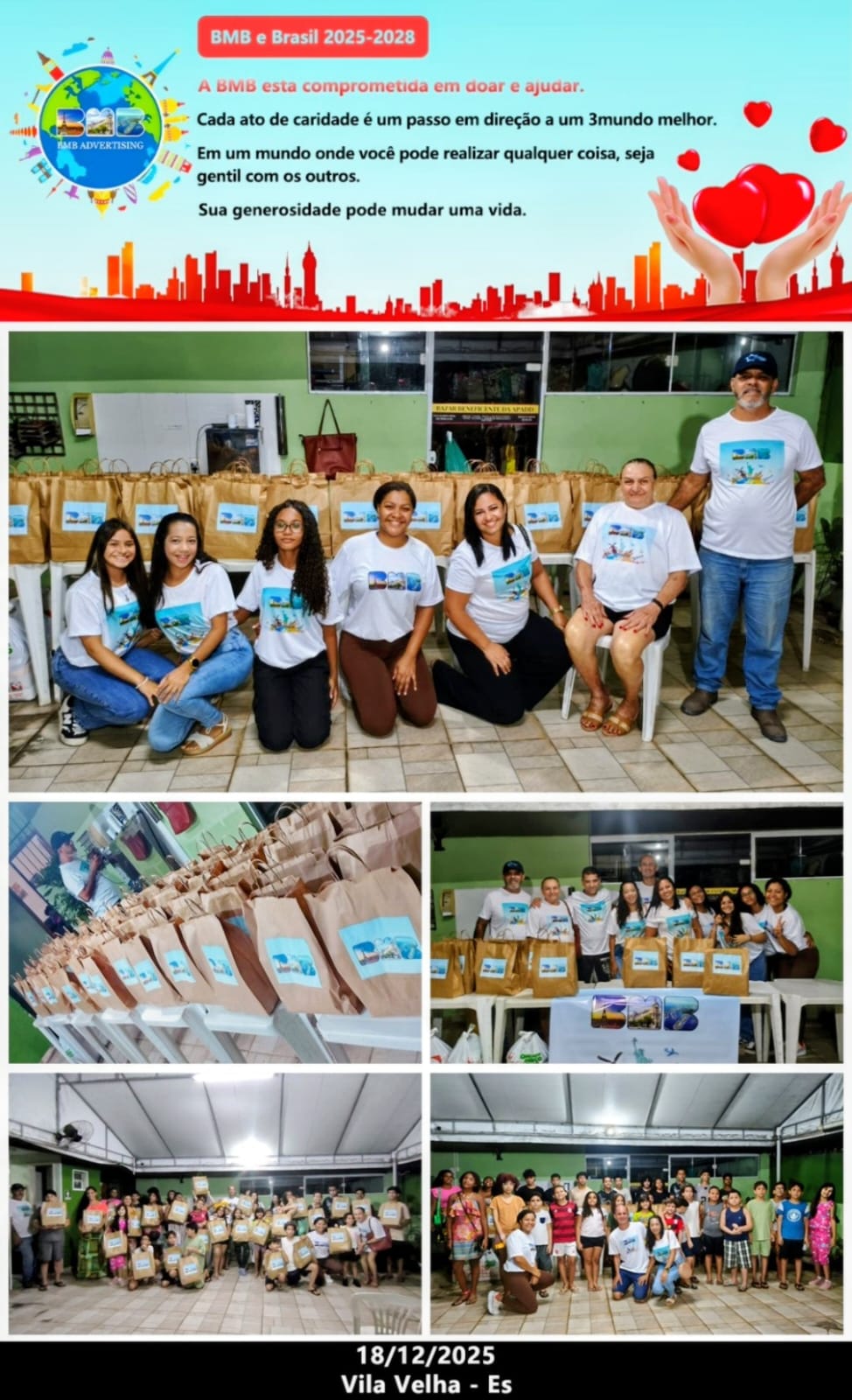 Alunos do projeto social de taekwondo “Um Golpe Contra as Drogas” recebem kits de Natal